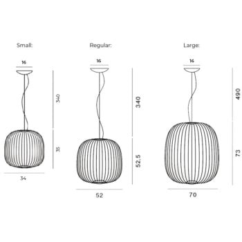 Specification Image for Foscarini Spokes 2 LED MyLight Pendant 
