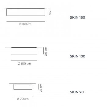 Specification image for Axolight Skin Ceiling Light