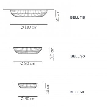 Specification image forAxolight Bell Ceiling Light