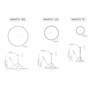 Specification image for Axolight Manto LED Suspension