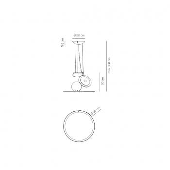 Specification image for Axolight Cut LED Suspension