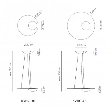 Specification image for Axolight Kwic LED Suspension Light