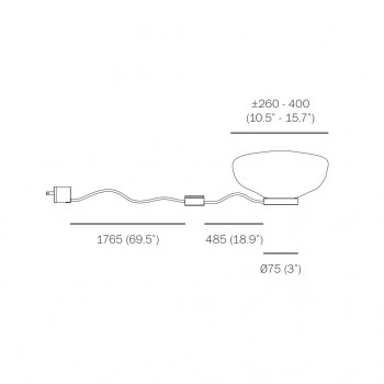 Specification image for Bocci 73t Table and Wall Light