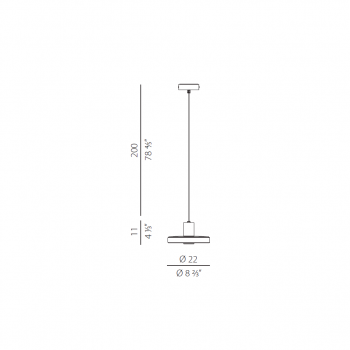 Specification image for Panzeri Venexia Outdoor LED Pendant Light