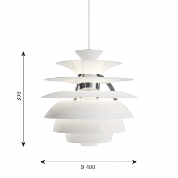 Specification image for Louis Poulsen PH Snowball LED Pendant