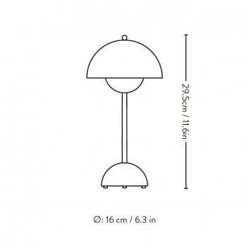 Specification image for &Tradition Flowerpot VP9 LED Portable Lamp