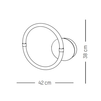 Specification image for Petite Friture Unseen LED Wall Light