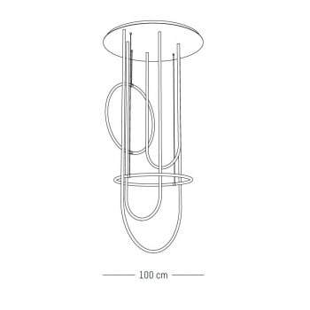 Specification image for Petite Friture Unseen LED Chandelier