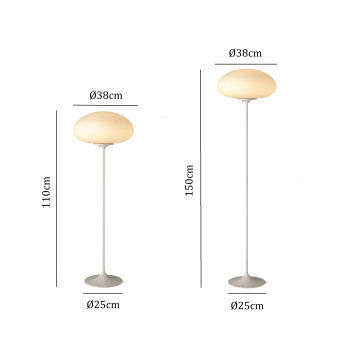 Specification image for Gubi Stemlite Floor Lamp