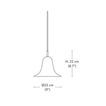 Specification Image for Verpan Pantop 23 cm Pendant