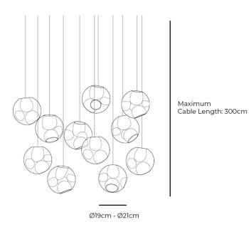 Specification Image for Bocci 38V Series Chandelier