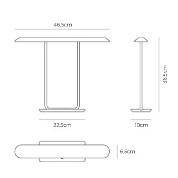Specification Image for Artemide Tempio LED Table Lamp