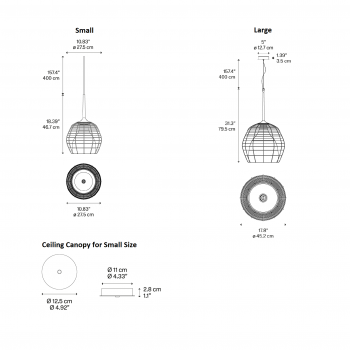 Specification image for Diesel Living with Lodes Cage Pendant