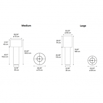 Specification image for Diesel Living with Lodes Pipe Floor Lamp