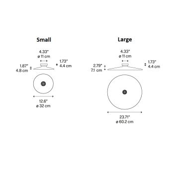 Specification image for Diesel Living with Lodes Vinyl Wall/Ceiling Light