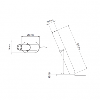 Specification image for DCW éditions La Lampe Frechin Table Lamp