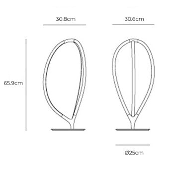 Specification Image for Artemide Arrival LED Table Lamp