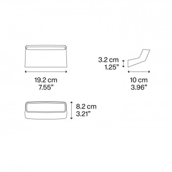 Specification image for Lodes Aile LED Wall Light