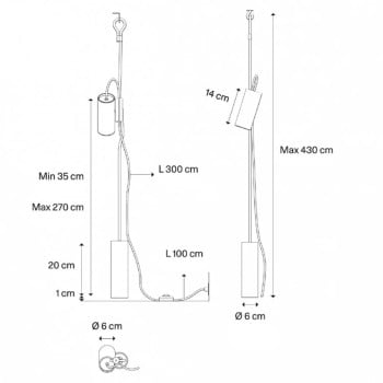 Specification image for Lodes Cima Pendant