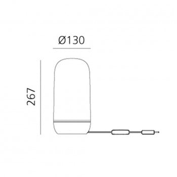 Specification image for Artemide Gople Plug Table Lamp