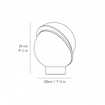 Specification image for Lee Broom Mini Cresent Table Lamp