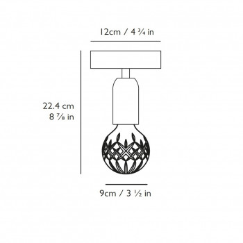 Specification image for Lee Broom Crystal Bulb Ceiling Light