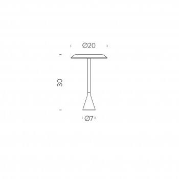 Specification image for Nemo Lighting Panama Mini LED Portable Table Lamp