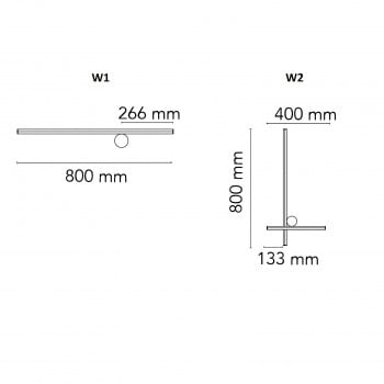 Specification image for Flos Coordinates LED Wall Light