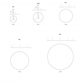 Specification image for Nemo Lighting Zirkol C Suspension