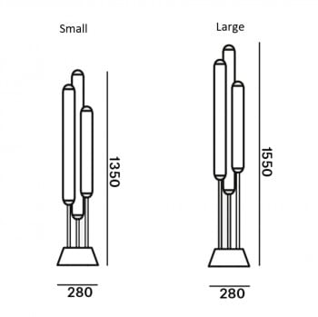 Specification image for Brokis Puro LED Floor Lamp