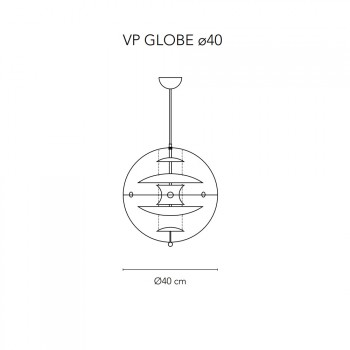 Specification image for Verpan VP Globe Coloured Glass Pendant
