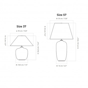 Specification image for Audo Copenhagen Torso Table Lamp