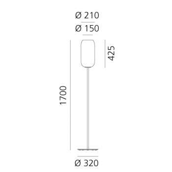 Specification image for Artemide Gople Floor Lamp