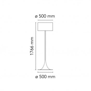 Specification image for Flos Spun Floor Lamp