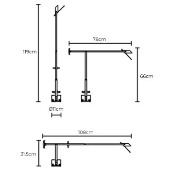 Specification Image for Artemide Tizio Table Lamp