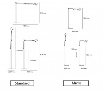 Specification image for Artemide Tolomeo Terra Floor Lamp