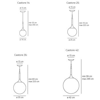 Specification Image for Artemide Castore Suspension Light
