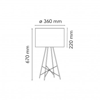 Specification image for Flos Ray Table Lamp