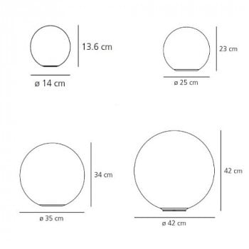 Specification image for Artemide Dioscuri Table lamp