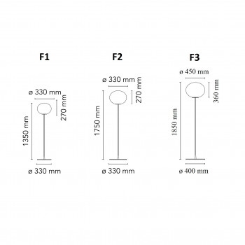 Specification image for Flos Glo-Ball Floor Lamp