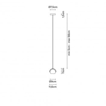 Specification Image for Fabbian Beluga Pendant Light