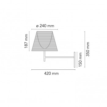 Specification image for Flos KTribe Wall Light