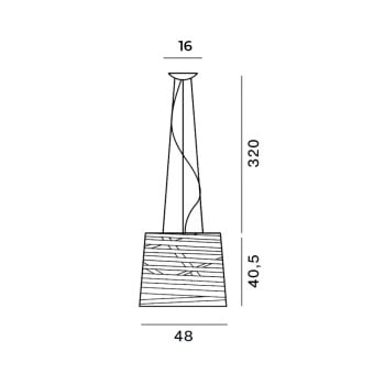 Specification Image for Foscarini Tress Large Pendant