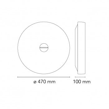 Specification image for Flos Button HL Ceiling/Wall Light