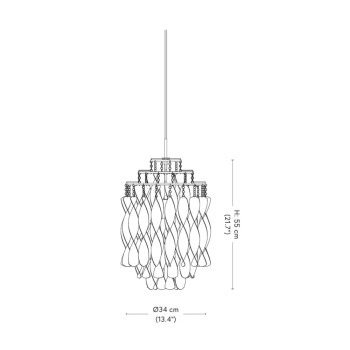 Specification Image for Verpan Spiral Mini Pendant