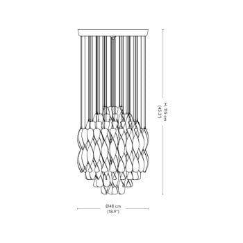 Specification Image for Verpan Spiral SP1 Pendant