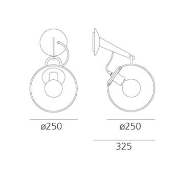 Specification Image for Artemide Miconos Wall Light