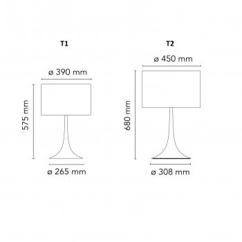 Specification image for Flos Spun Table Lamp