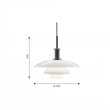 Specification image for Louis Poulsen PH 4½-4 Glass Pendant