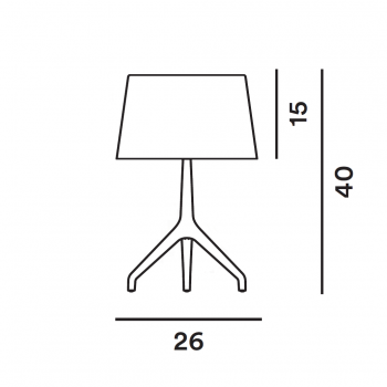 Specification image for Foscarini Lumiere XXS Table Lamp